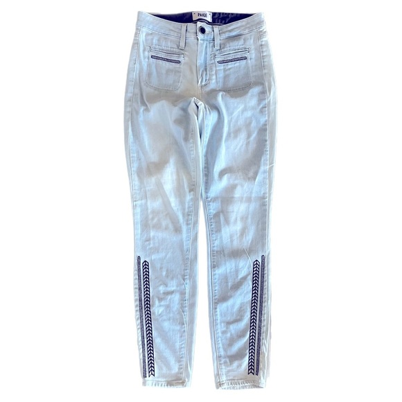 NWOT PAIGE Hoxton Ankle Jeans in Baylee Embroidery Jeans Size 24 - Picture 5 of 7